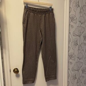 a new day Target “easy pant” Brown Pinstripe Chinos